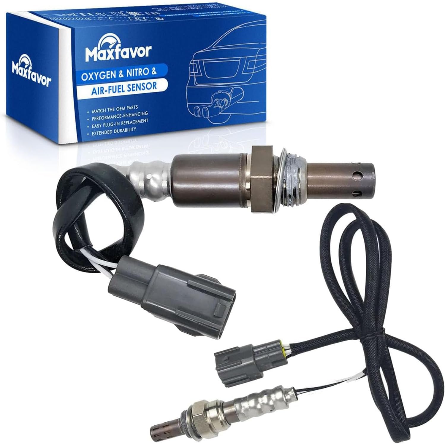 MAXFAVOR 1Pc Upstream and 1Pc Downstream Oxygen O2 Sensor Replacement for 2016 2015 2014 Toyota Corolla L4 1.8L O2 Sensor 234-9140 234-4921