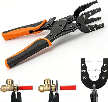 Push-Fit Disconnect Tong Tool, Sizes 1/2", 3/4", 1" Disconnect Pliers, Push Fit Disconnect Tong Tool, Disconnects Tongs Tool, Multi-Sized Removal Tools, for Removing Brass Push-in and Water Pipe
