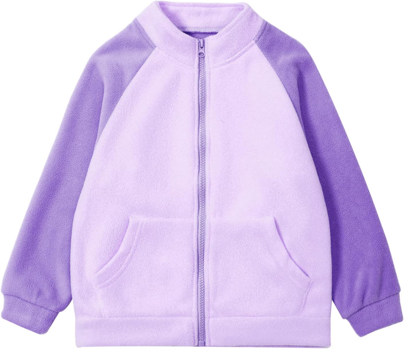 Toddlers Kids Polar Fleece Jacket Winter Warm Sherpa Outwear Coat Long Sleeves Full-Zip Jacket