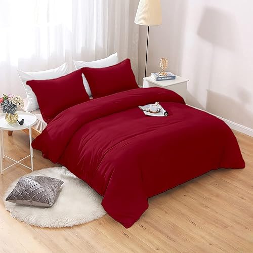 Miniatura 23 de 800 Thread Counts-3 Pcs-Duvet Cover Set with 2 Pillowshams-100% Long Staple Cotton Comforter Cover for Oversized King (98x120) Size Bed Silver