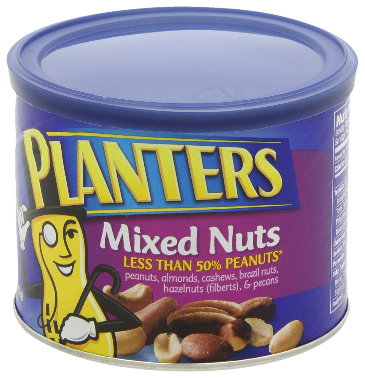 PLANTERS Mixed Nuts, 10.3 Ounce (Pack of 4) - Peanuts, Almonds, Cashews, Hazelnuts & Pecans Roasted in Peanut Oil - Game Day Snacks, Movie Snacks & After School Snacks - Resealable Lid - Kosher