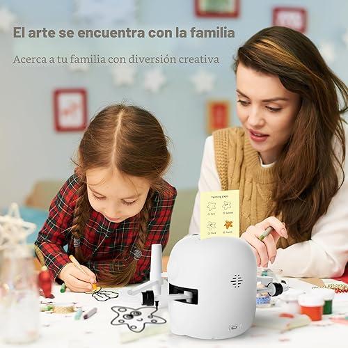 Miniatura 6 de Robot de dibujo para niños con 150 tarjetas, máquina de dibujo educativo interactiva por voz, juguetes de aprendizaje de pintura Montessori