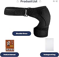 Vista 8 de Soporte de hombro para recuperación de hombres y mujeres, soporte de hombro ajustable para manguito rotador, alivio del dolor en las articulaciones