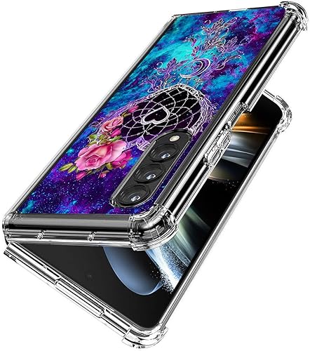 Miniatura 2 de Beaucov Funda para Galaxy Z Fold 4, atrapasueños, protección contra caídas espaciales, a prueba de golpes, carcasa protectora de cuerpo completo de