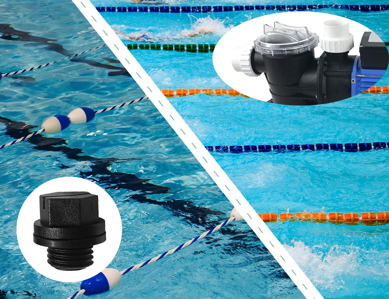 4x Pool Ablassstopfen / Ablassschraube Für Poolpumpe - Kompatibel Mit Vielen Pumpen (Hayward, Pentair U.a.)