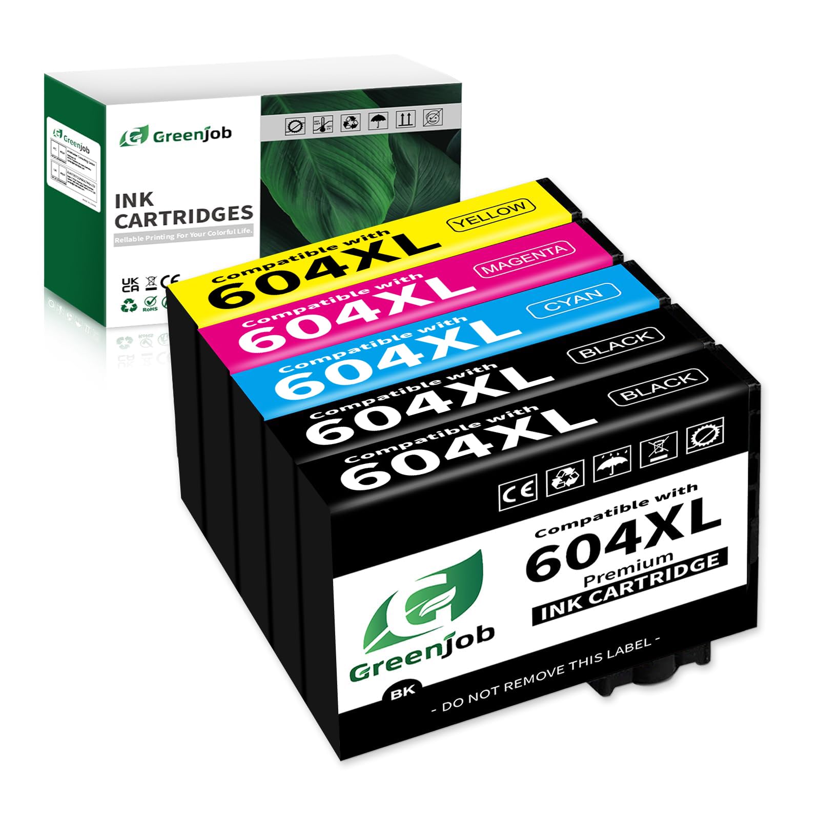 Compatible 604XL Ink Cartridge Replacement for Epson 604 Ink Cartridges Multipack Compatible with Expression Home XP-2200 XP-2205 XP-3200 XP-3205 XP-4200 XP-4205 WF-2910 WF-2930 (4-Pack)