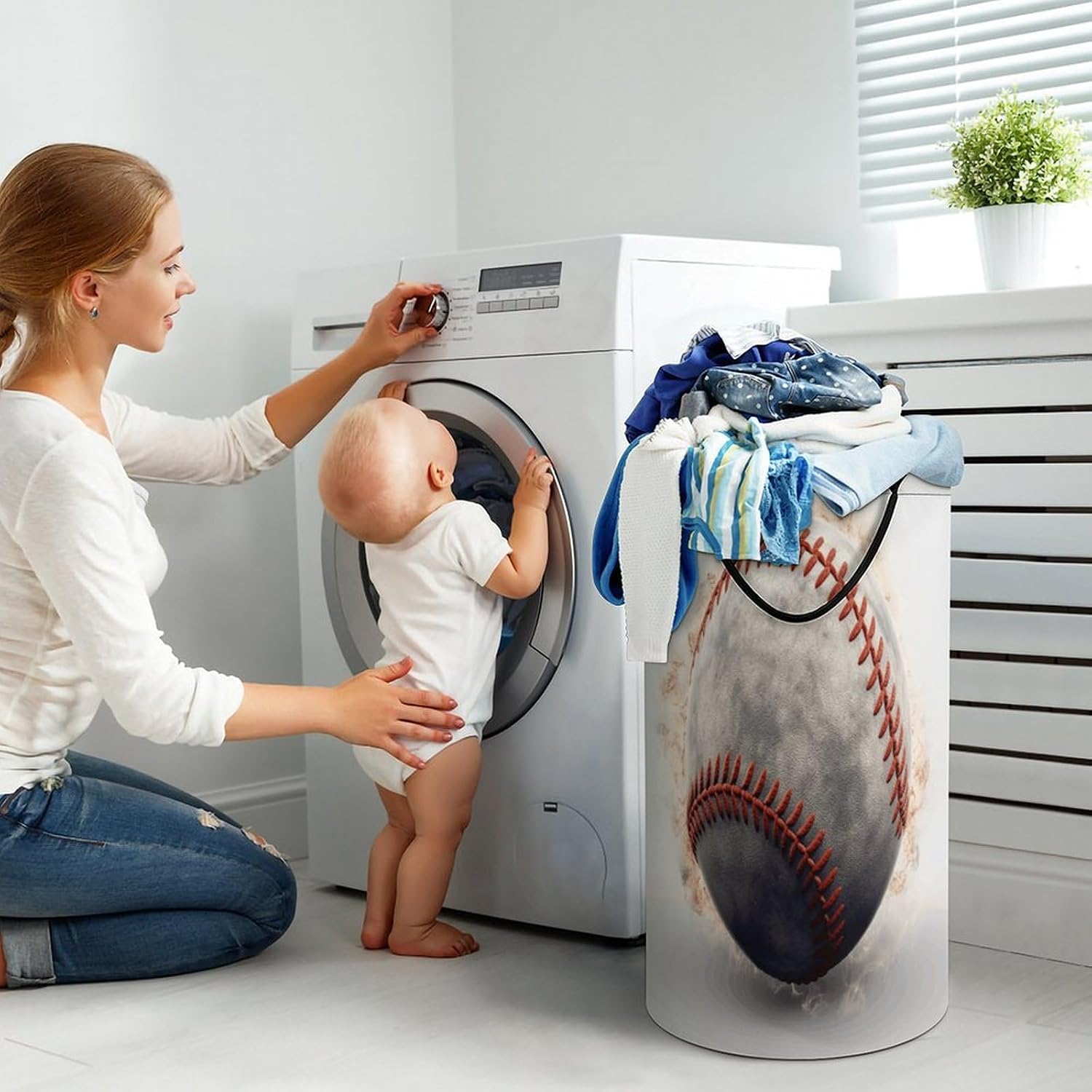 Dirty Clothes Basket Extra Large 110l Open Top Laundry Hamper With Portable Carry Handles, Foldable Waterproof Clothes Basket Spacious Laundry Bag For Bedroom Bathroom Laundry Room Dorm