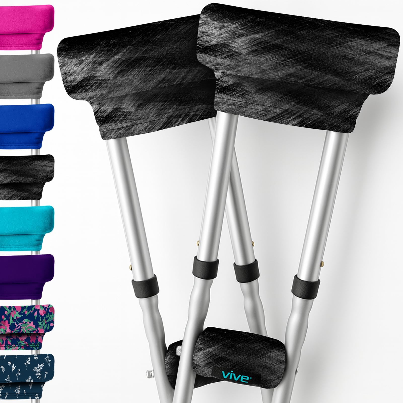 Vive Premium Crutch Pads &amp; Hand Grips - Comfortable, Breathable