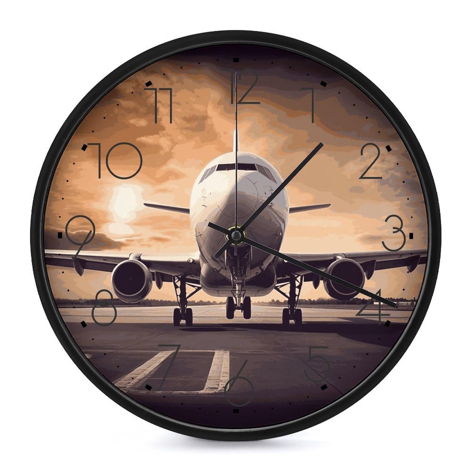 Horloge d'avion tendance pour salon et chambre à coucher contemporaine