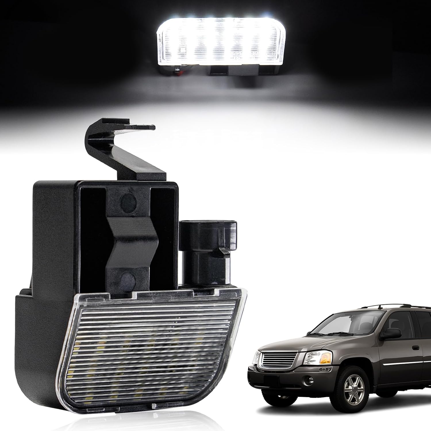 TOP-MAX LED Underhood Work Light Assembly Compatible with Chevy Silverado 1500 Suburban Tahoe GMC Envoy Sierra 1500 Yukon Buick Century Regal Cadillac Escalade, 18-SMD 6000K Bright White Hood Lamp