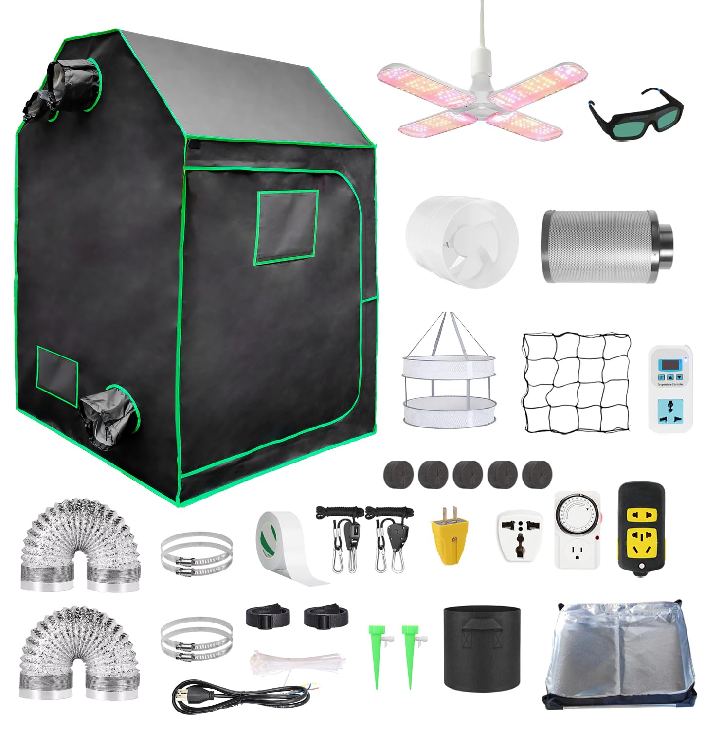 iMeshbean Complete Grow Tent Kit 4x4