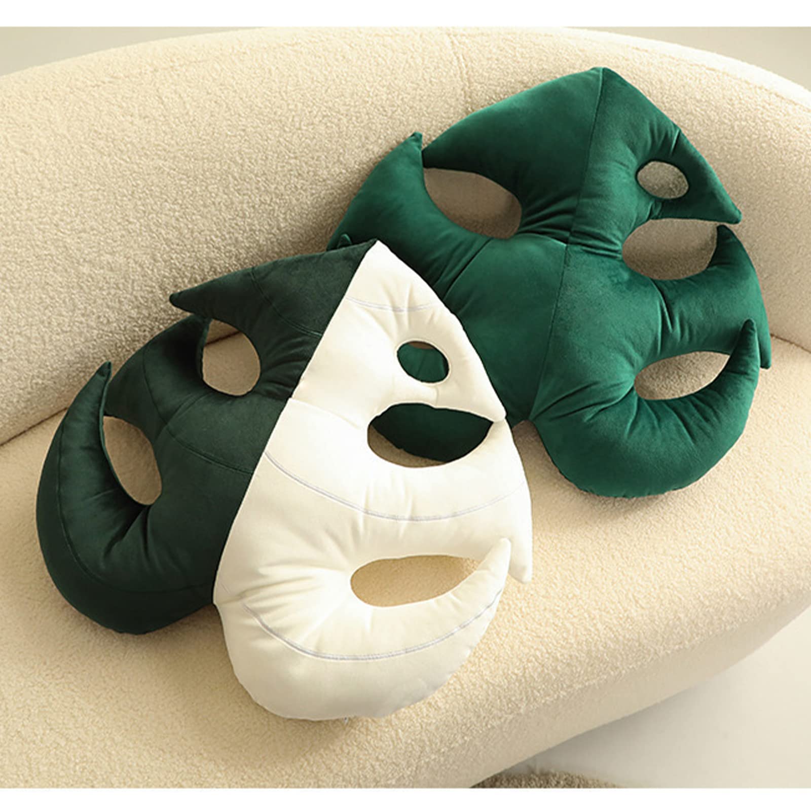 Cuscino a forma di foglia, 52,1 x 48 cm, imbottitura in polipropilene, a forma di 3D, cuscino per piante succulente, grazioso cuscino da pavimento per fate, grunge, decorazione per la casa