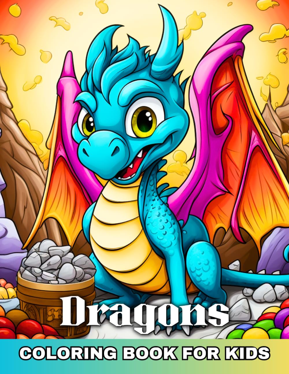 Dragons Coloring Book: Magical and Fun Dragon Illustrations to Color for Children Ages 4-8 (Magical Creatures Coloring Collection – Dragons, Unicorns & Fantasy Fun for Kids)