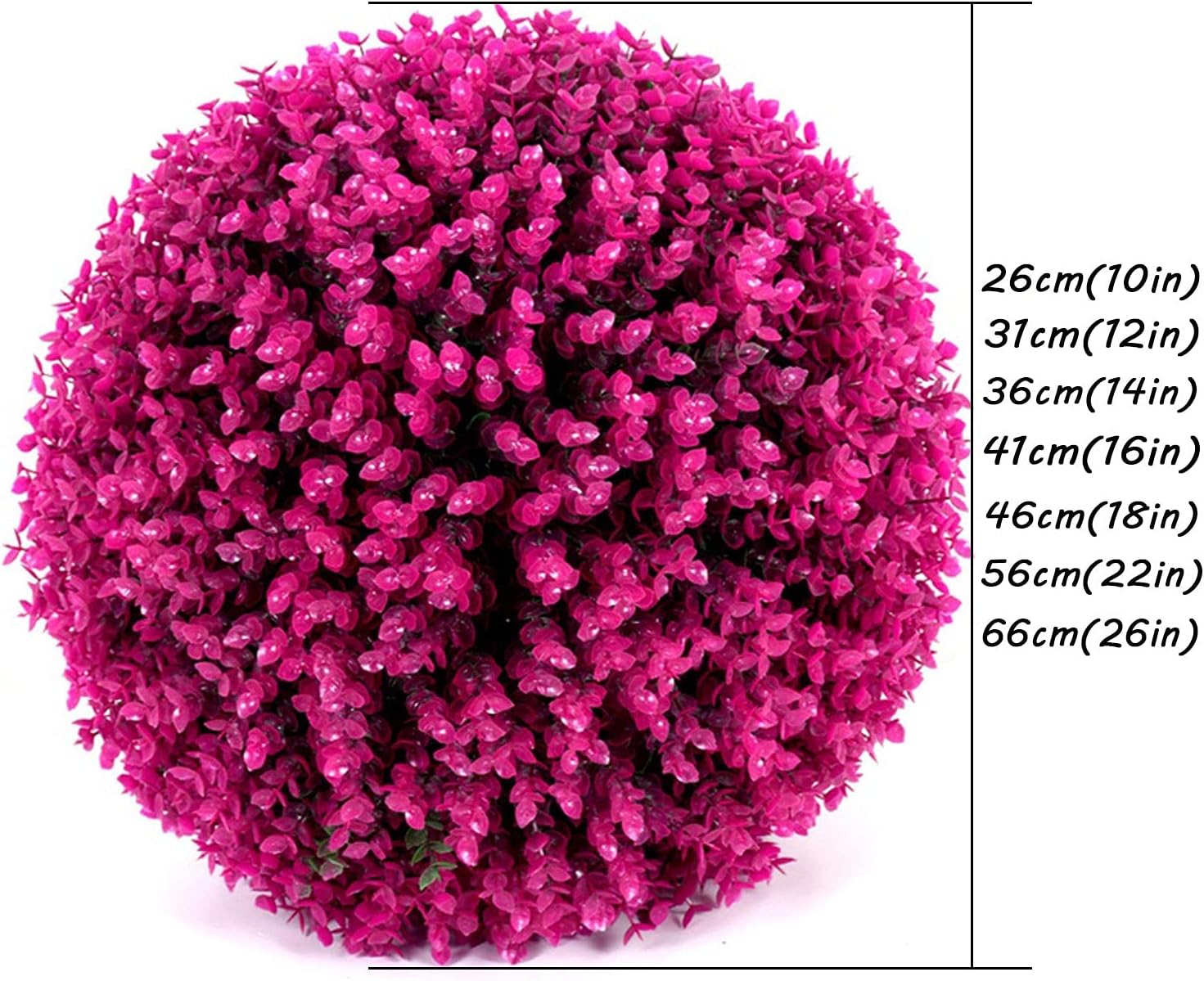 ZXLL 10in,12in,14in,16in,18in,22in,26in Artificial Boxwood Ball -Topiary Ball Plants,Easy Stitching,No Maintenance,Faux Decorative Ball,for Private Residences,Clubhouse Center -
