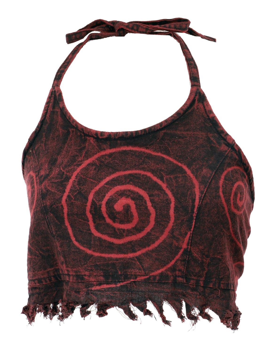 GURU SHOP Goa Top, Psytrance Neckholder Bandeau Batik Top, Damen