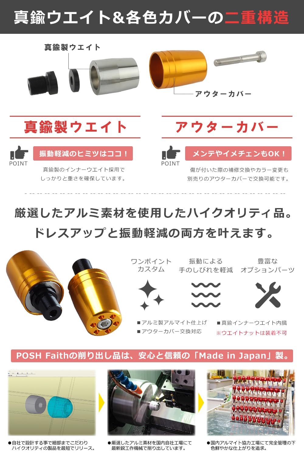 1233ページ Amazon.co.jp: POSH 031989-33-10 Motorcycle Supplies Ultra Heavy