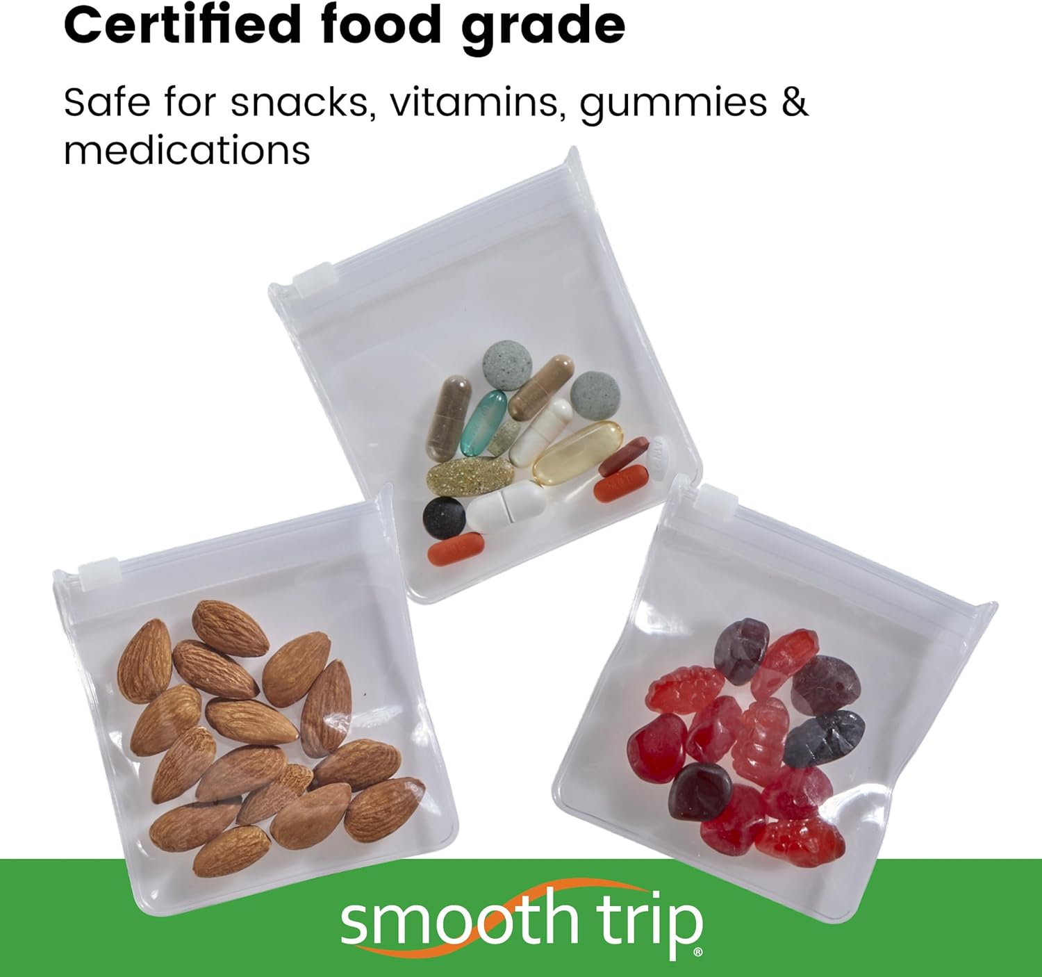 Smooth Trip Medicine Storage Bag and Bottle Organizer with Extra Pill Pouch Set - Bundle