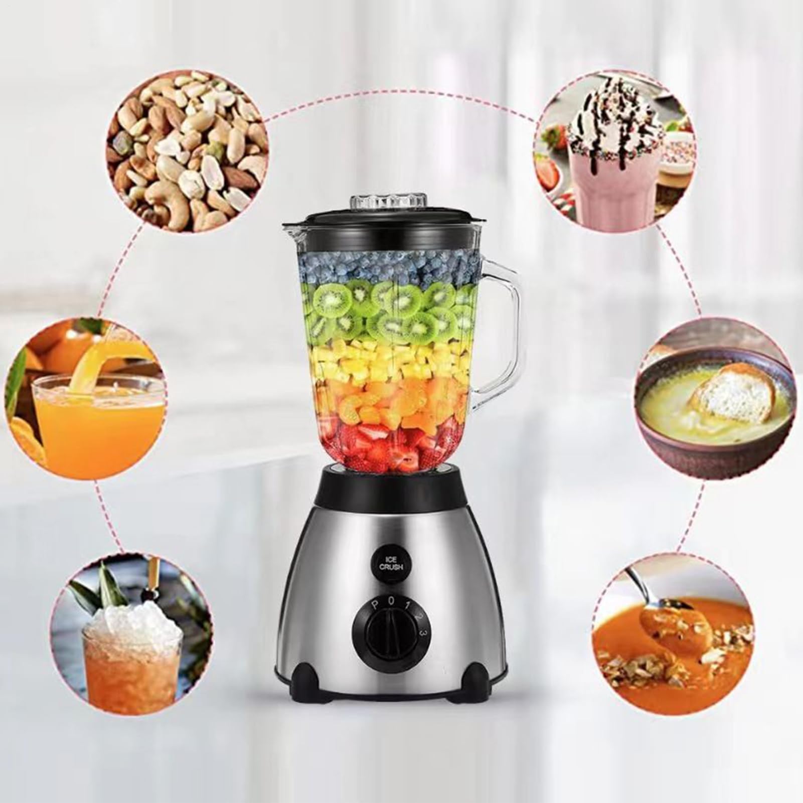 Standmixer Für Die Zubereitung Von Smoothies Küchenmaschine Zur Herstellung | Mixer Für Lebensmittelverarbeitung Für , , Studenten, Männer, Frauen, Zuhause, Innenküche Und