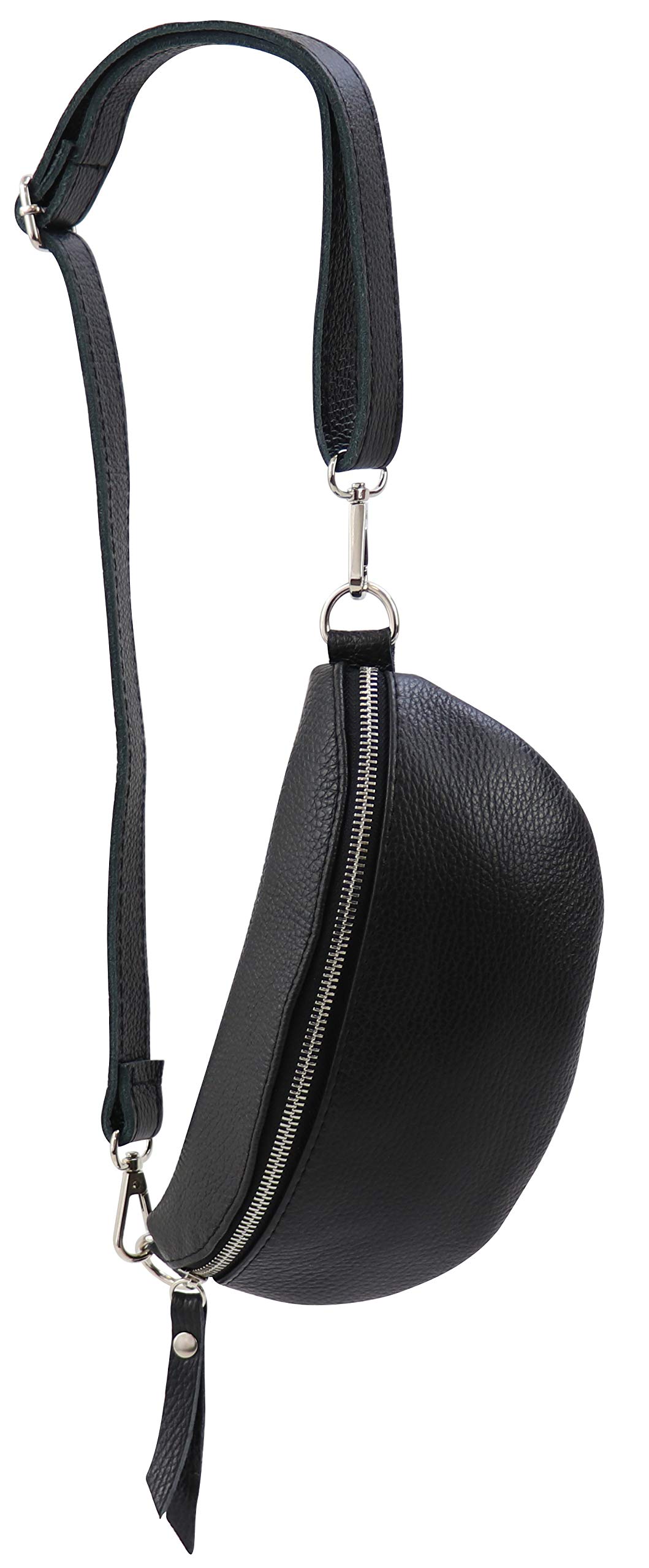 SH Leder ® AVA G292 Sac banane unisexe en cuir véritable - Petit sac bandoulière pour festivals, voyages - 23 x 12 cm