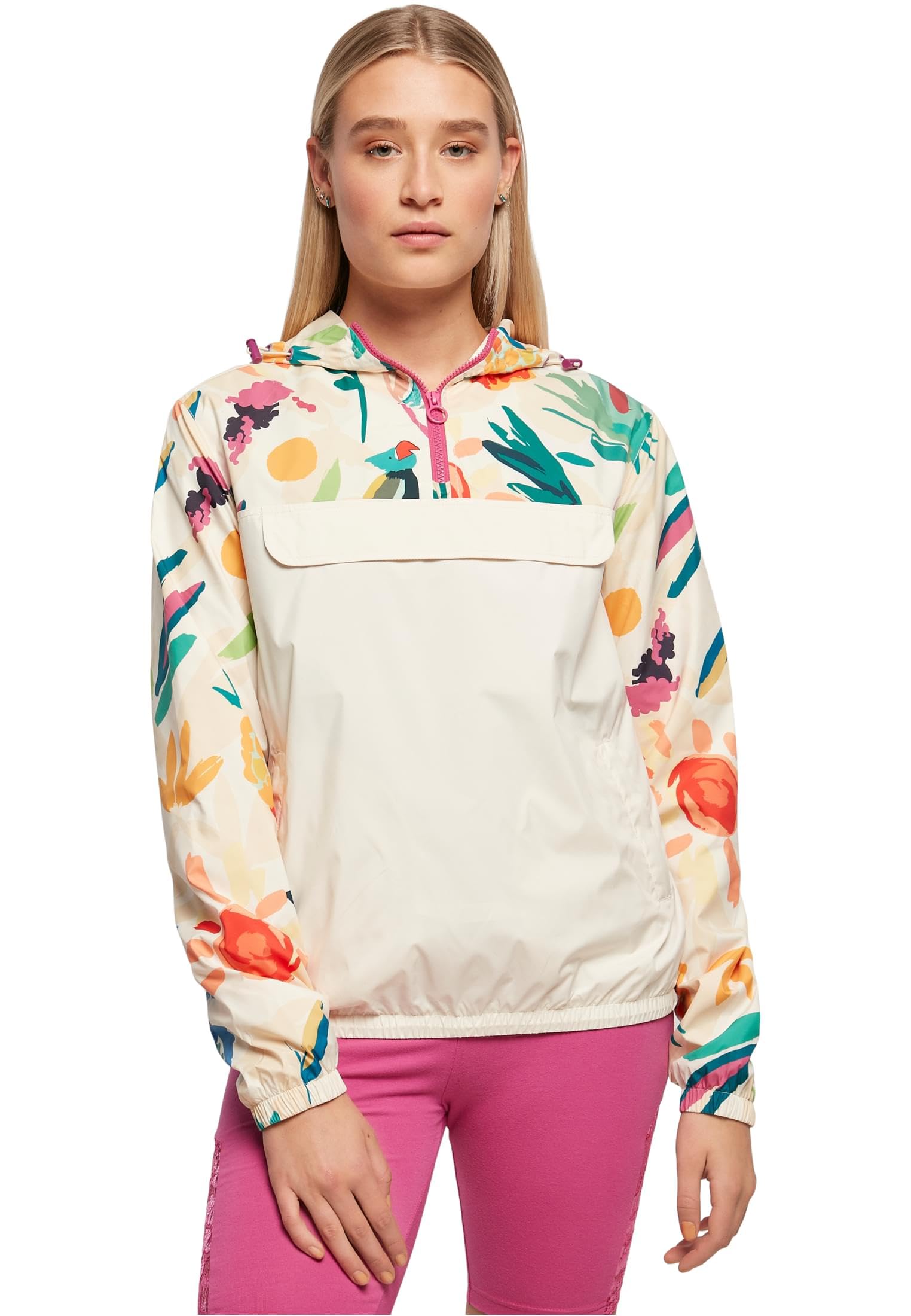 Urban Classics Damen Ladies Mixed Pull Over Jacket