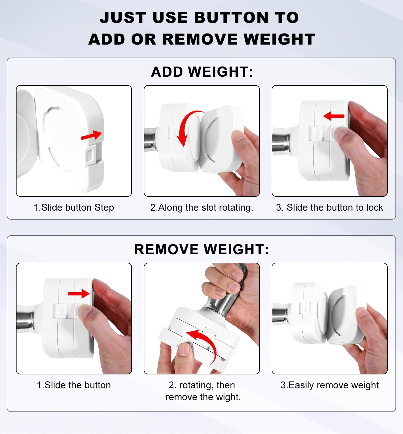 Set di manubri Regolabili da 10 kg, 4 in 1 Set di Pesi Liberi per Donne e Uomini, Allenamento in Palestra a casa per l'allenamento della Forza