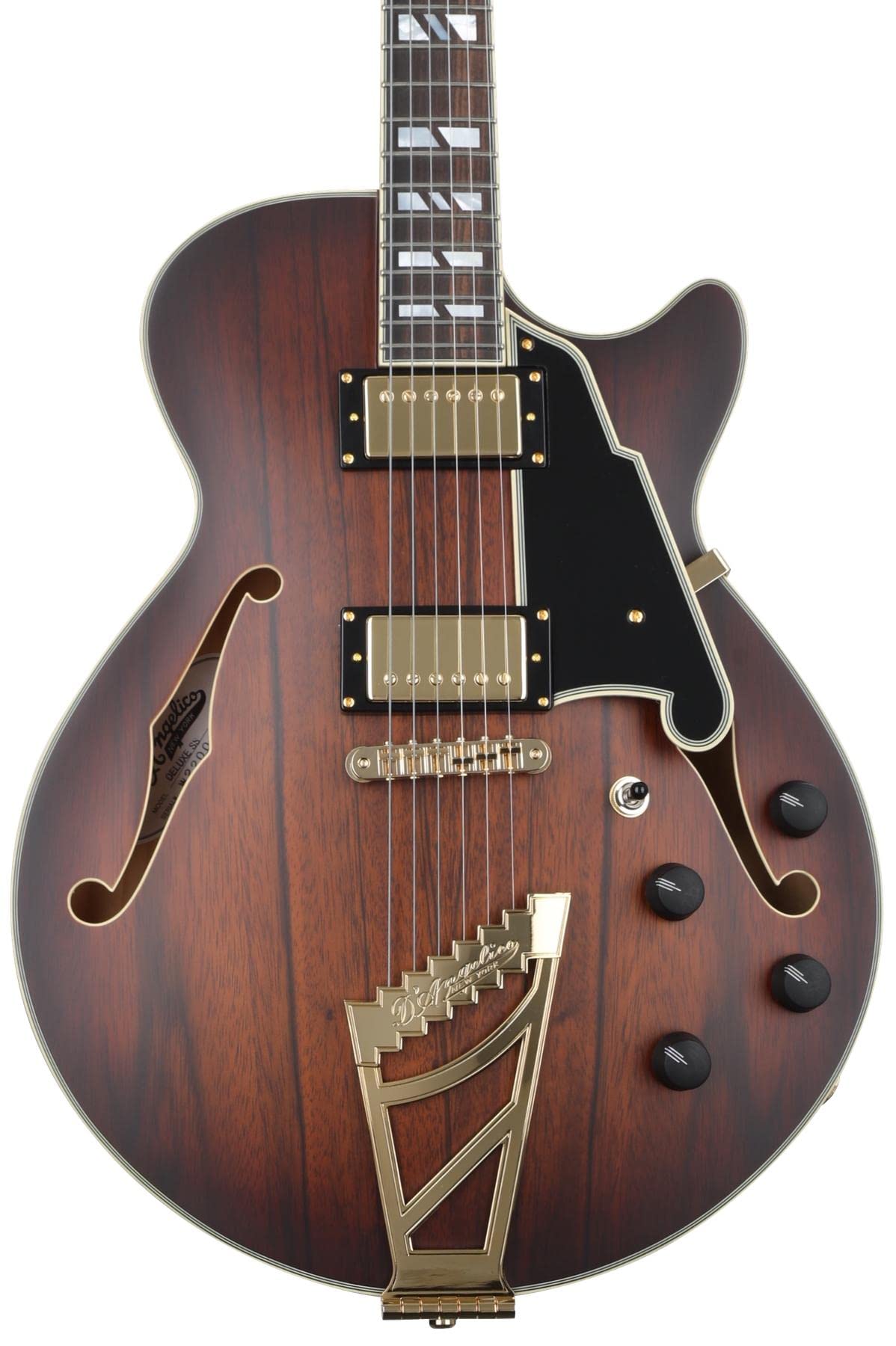 D'AngelicoDeluxe SS Semi-hollowbody Electric Guitar - Satin Brown Burst