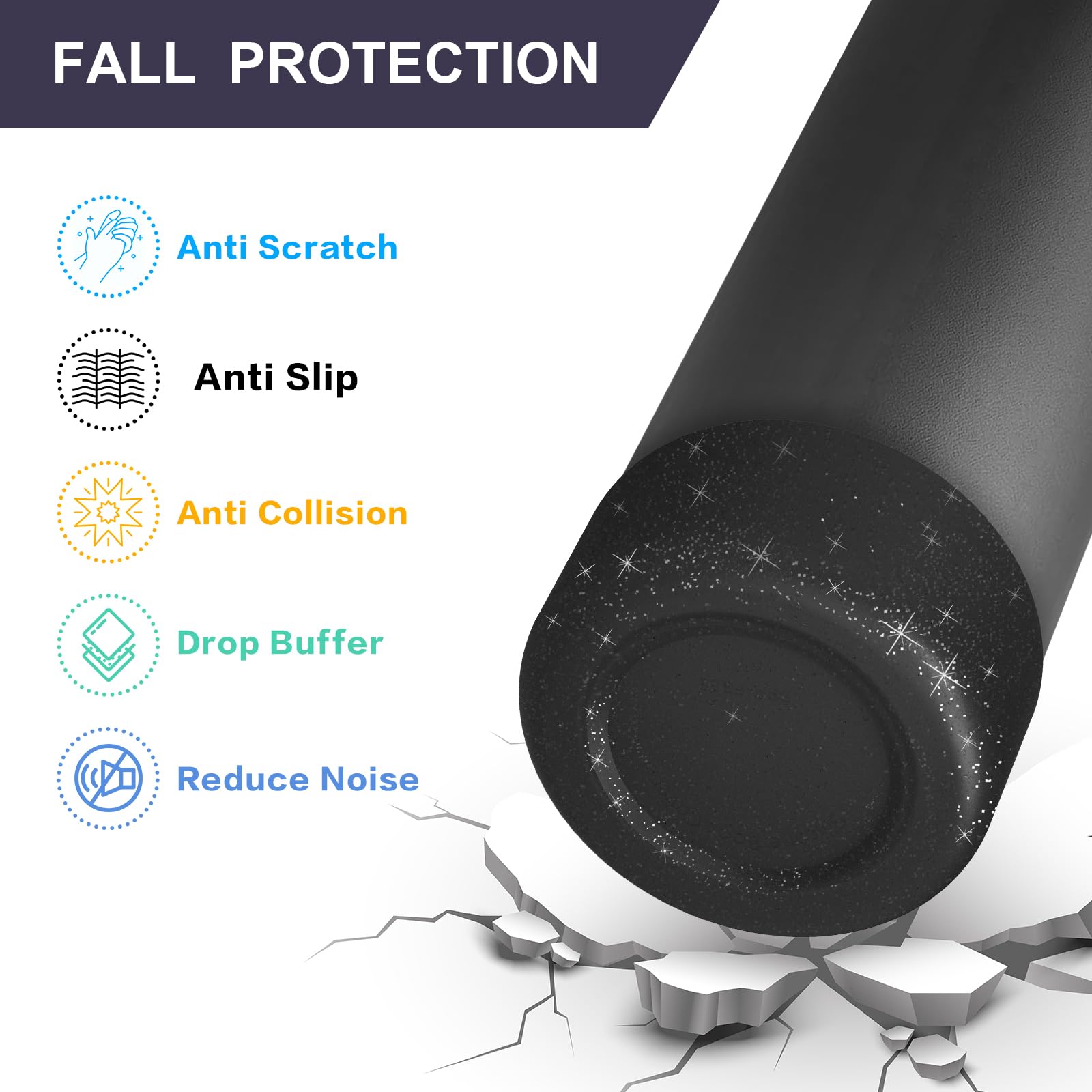 2 botas de silicona con purpurina para botella de agua Owala de 24 onzas, 32 onzas, 40 onzas, funda protectora antideslizante para botella de agua Owala Twist, FreeSip y Flip de acero inoxidable, sin