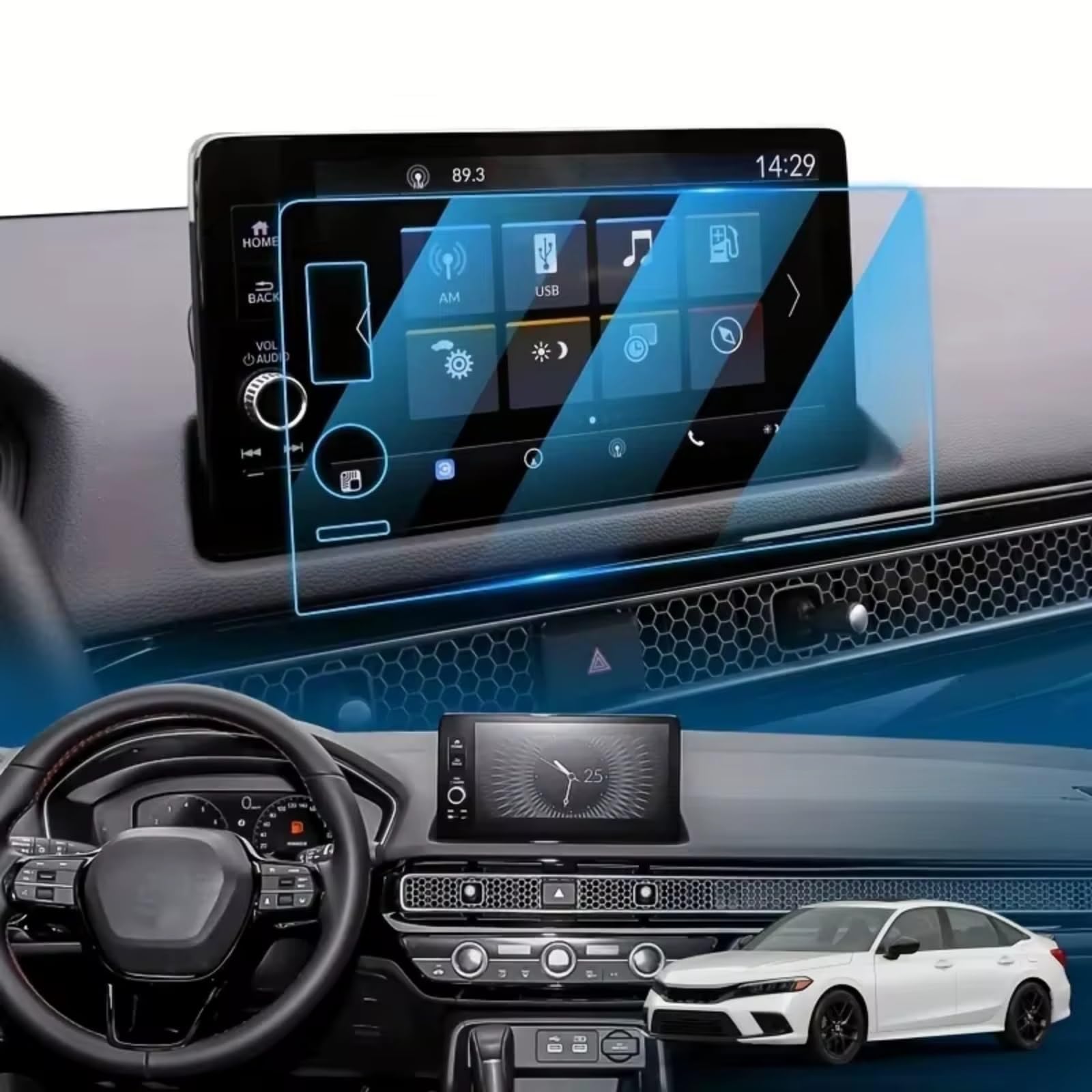 Compatibile Con Crv Per Ex-L Per Lo Sport 2023-2025 Pellicola Di Navigazione Per Auto GPS Per Auto Protezione Schermo Auto Display Copertura Pellicola per display centrale GPS