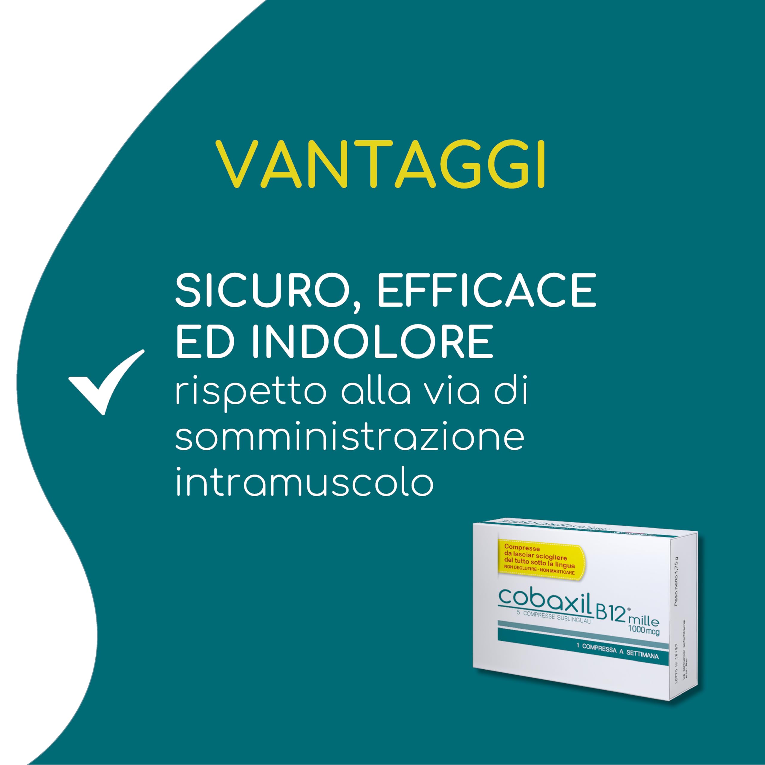 Vitamina B12 Cobaxil Bidodici Mille 5 cpr sublinguali - Supplemento Energetico - Assorbimento Rapido - Migliora Funzione Cognitiva - Dosaggio Ottimale
