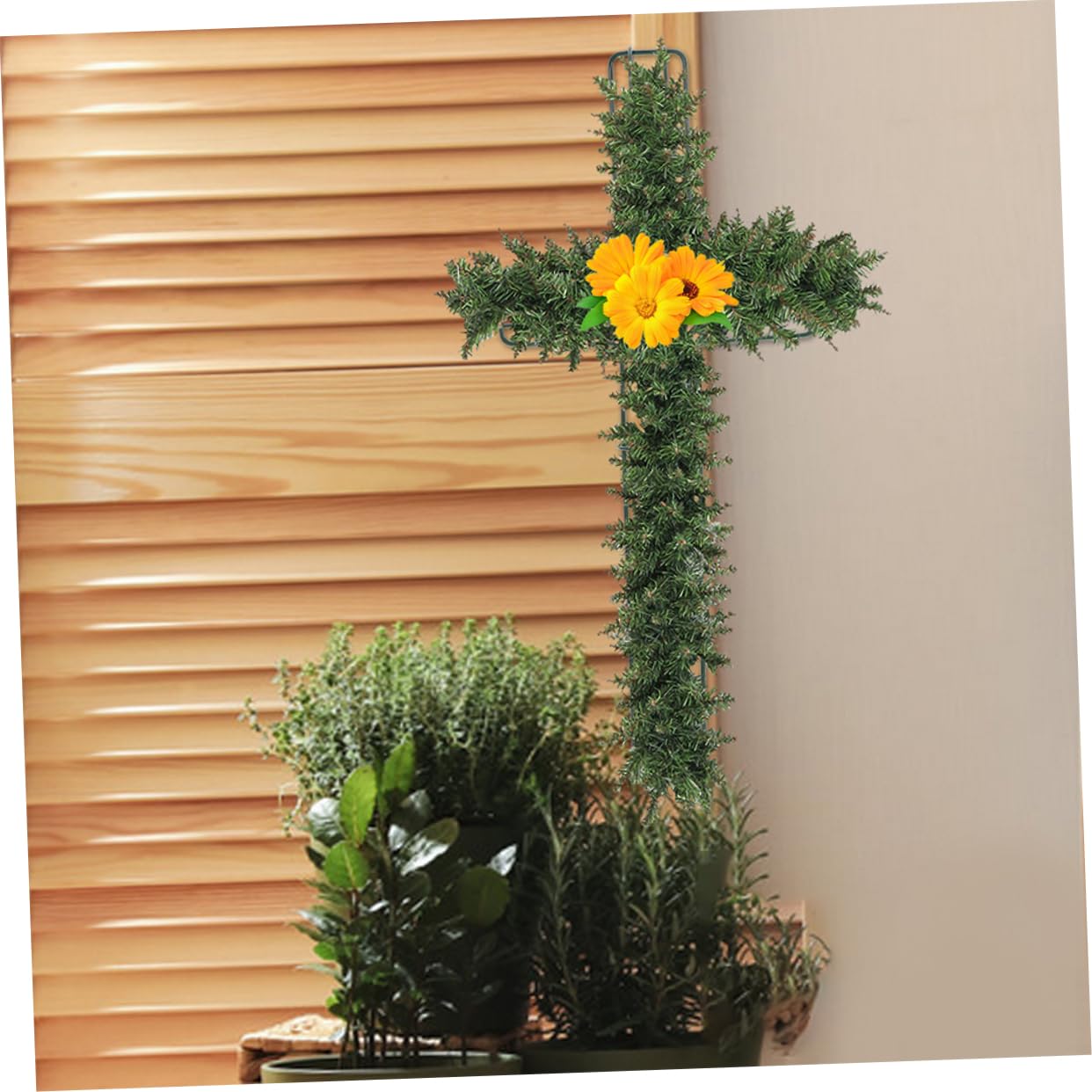 Cabilock 2Pcs Cross Shaped Wreath Frame Metal Wire Craft Ring for Holiday Decor for Wedding and Seasonal Decorations Easy to Clean and Strong Construction