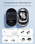 Aubika pour Meta Quest 3 Cas, cas de transport dur pour Oculus Quest 3 Accessoires, Compatible avec Quest 2/Pico 4 Casque, voyage et stockage