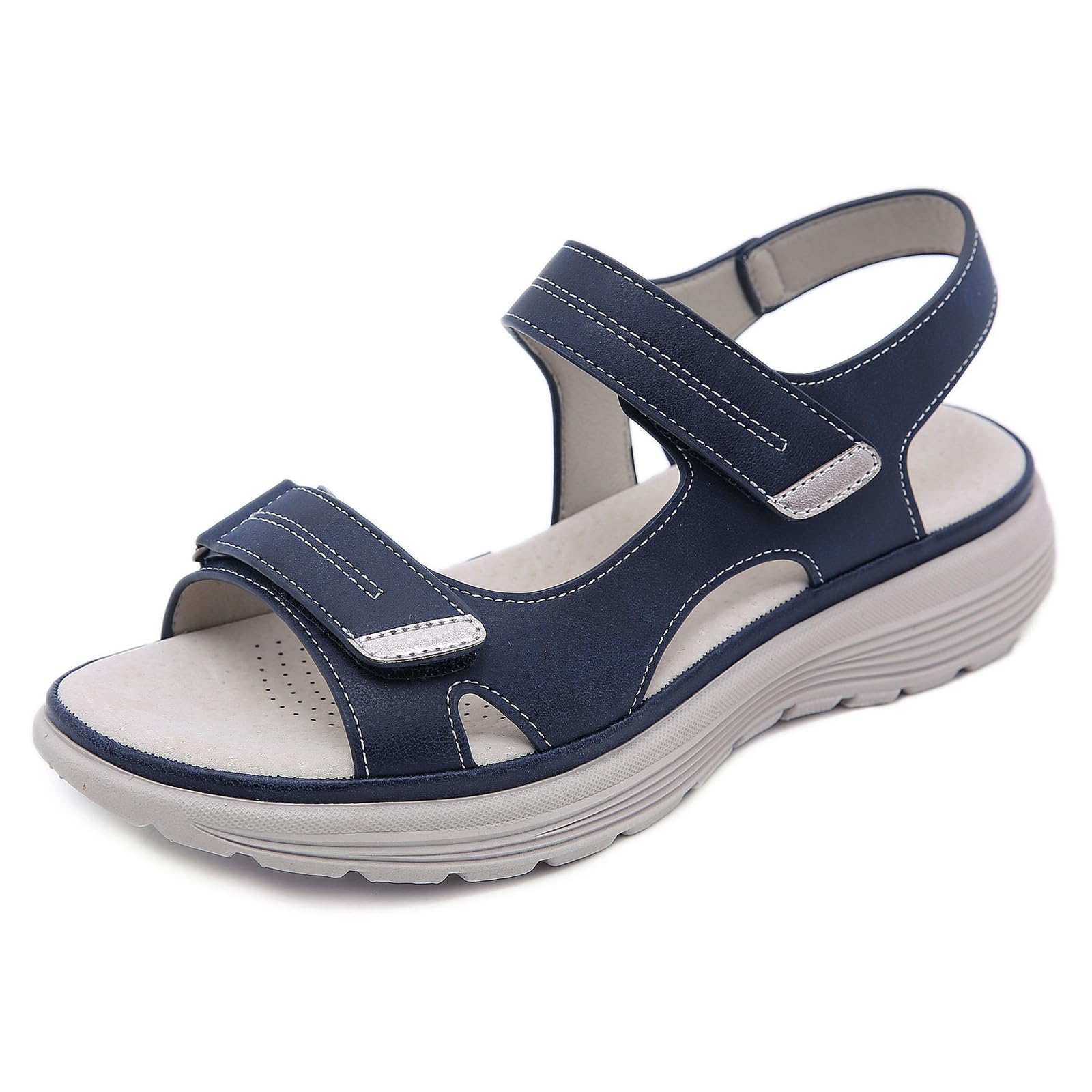 Sandalias Deportivas Mujer Verano Cómodas, Sandalias Mujer Caminar, Arco Soporte Sandals de Senderismo para Fascitis plantar, con Cordones Ajustables