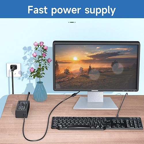 Miniatura 4 de Syfrufo Cable de alimentación de 12 V compatible con Insignia TV de 19 pulgadas, 20 pulgadas, 24 pulgadas, 28 pulgadas, 32 pulgadas, adaptador de