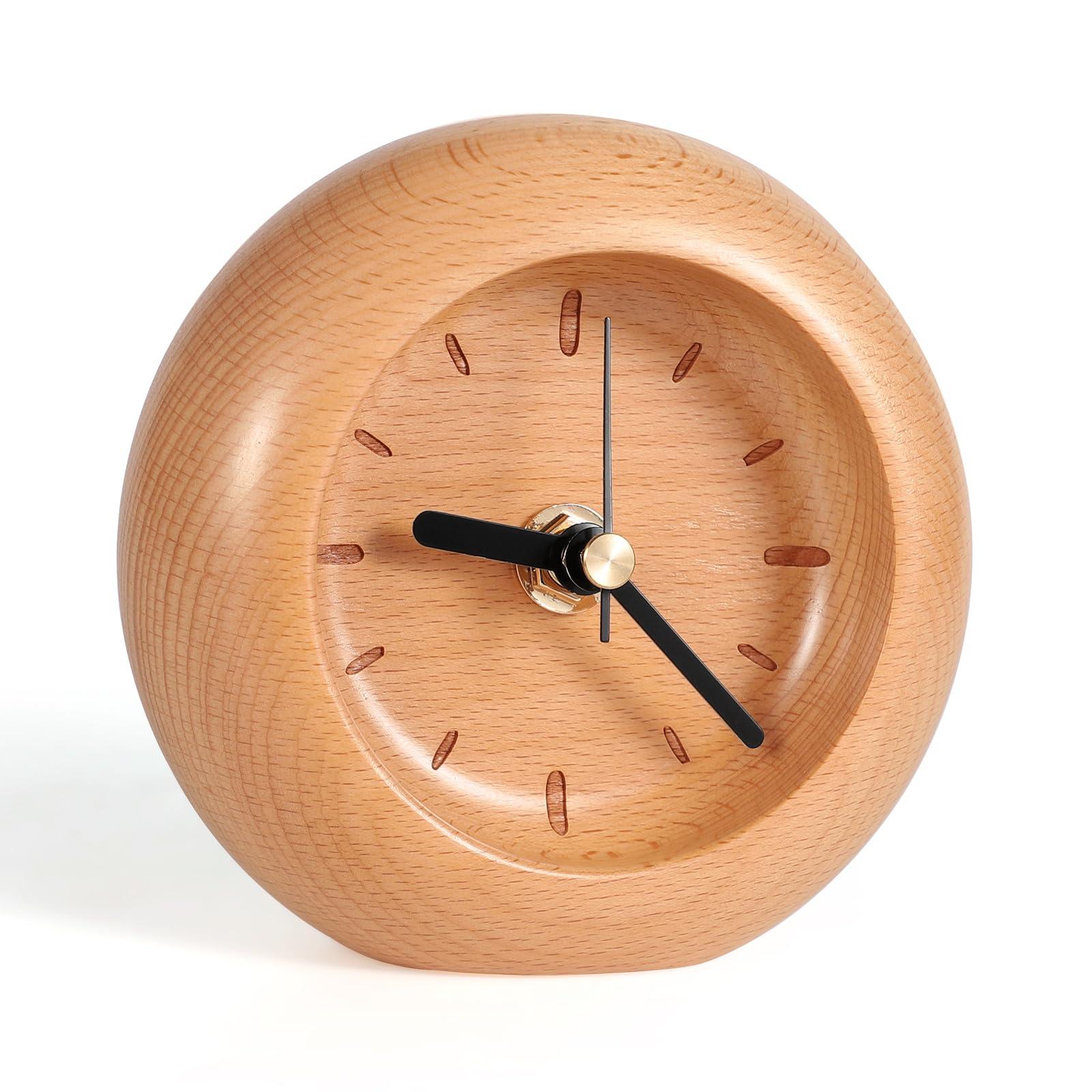Amazon.com: Kattepote Wooden Table Clock on Stand, Decorative Battery ...