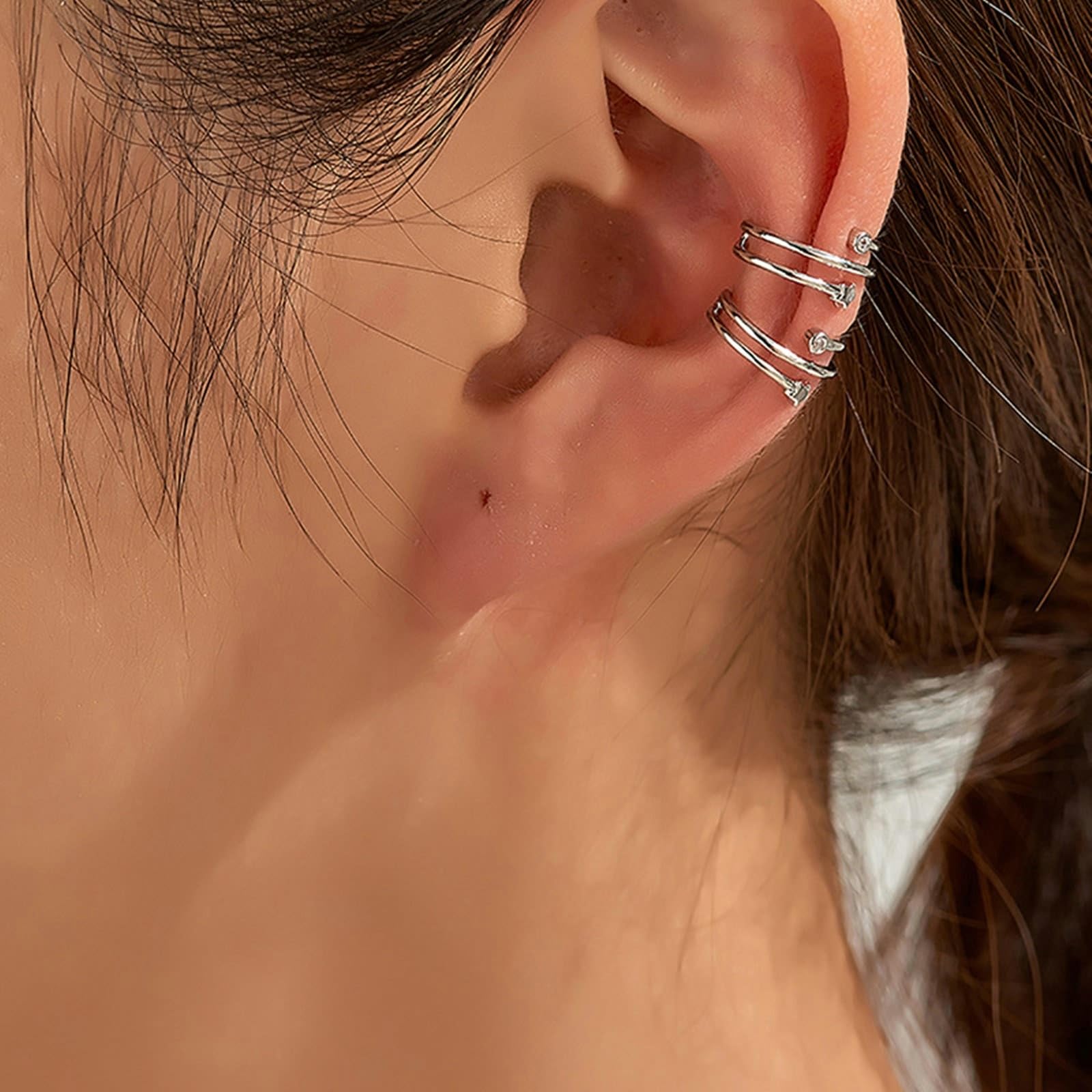 Pendientes vintage de oro blanco 750 de 18 quilates, pendientes de estrella de moissanita, pendientes de oro Au750 para mujer
