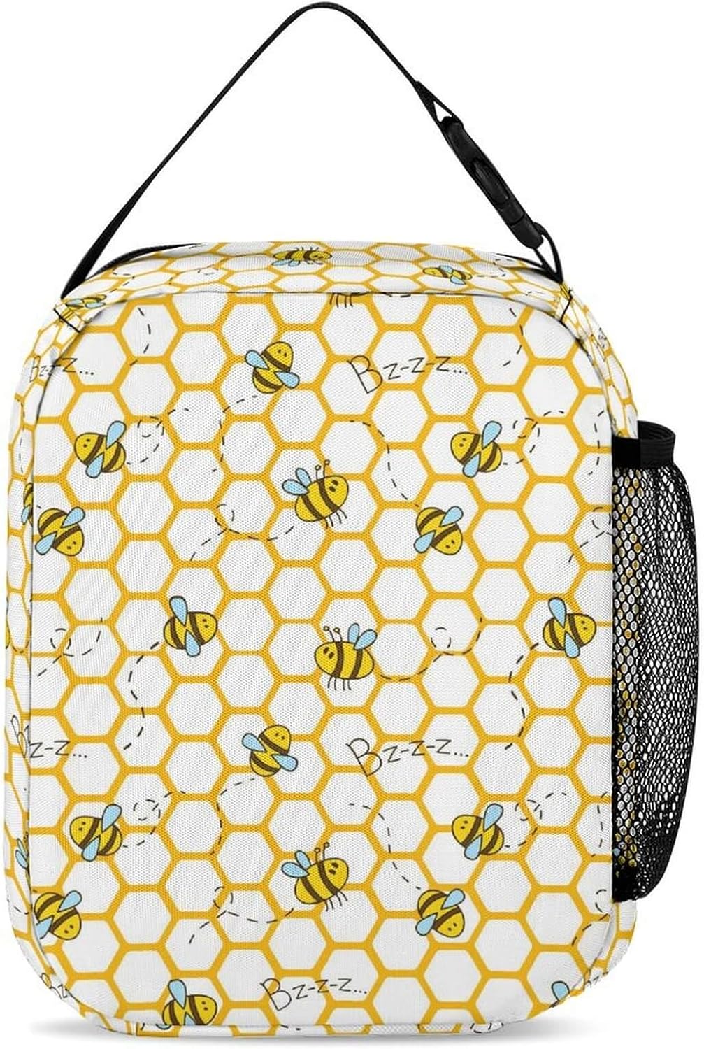 Bee Backpack with Lunch Box & Pencil Case for Kids Girls Boys School, 16 Inch Cute Bees Bookbag, School Backpack for Students Children, Lightweight, Large Capacity