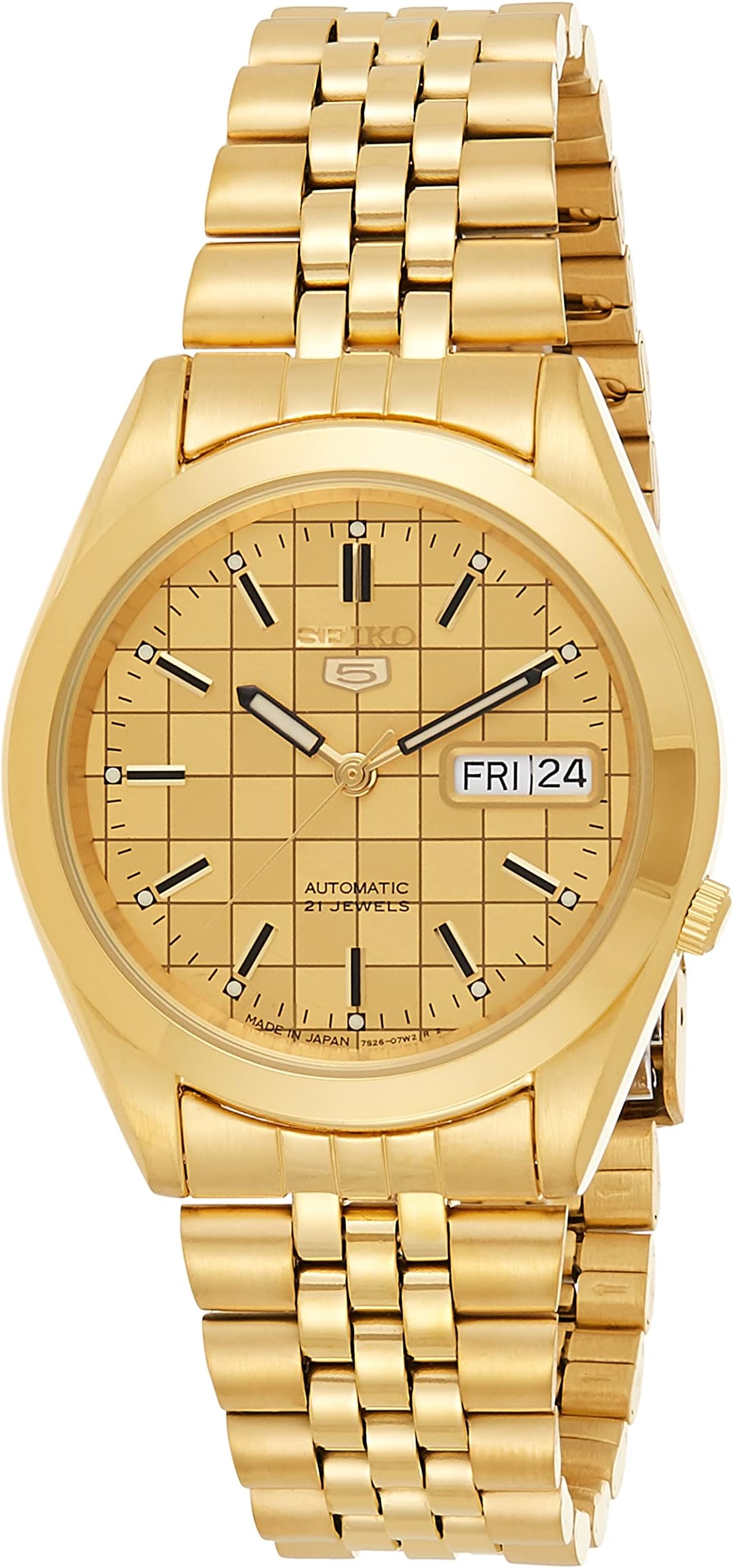 Seiko 5 Automatic Gold Dial Men's Watch SNKC08J1