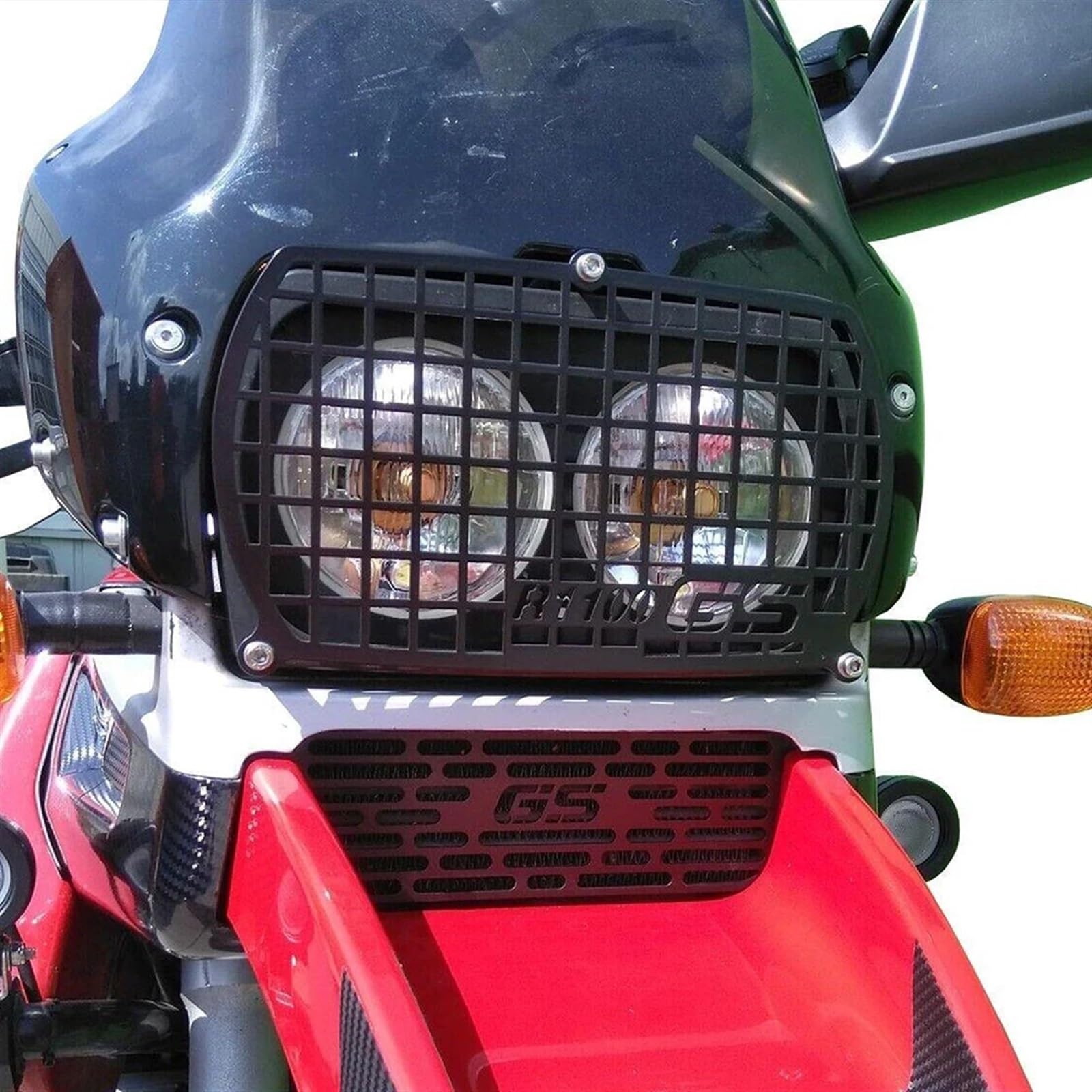 LOTFI Motorrad R1100GS Scheinwerferschutzgitter-Schutzabdeckung und Kühlerkühler-Schutzgitter-Set, passend for BMW R 1100 GS 1994–1999 (Size : Headlight Guard)