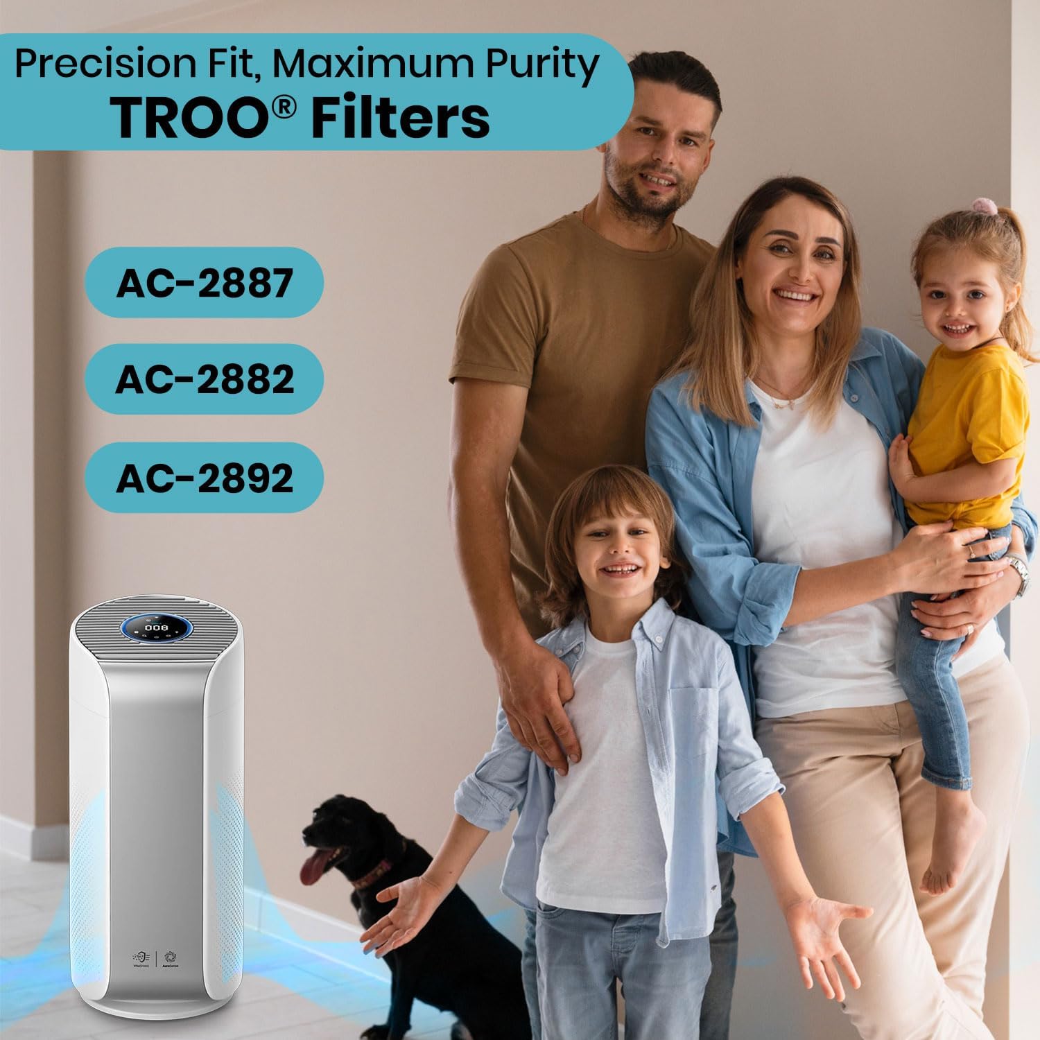 Troo Air Purifier Filter Set (True HEPA Filter FY-2422 + Activated Carbon Filter FY-2420) Compatible with Philips Air Purifier Series 2000, Models: AC-2887, AC-2882, AC-2892, AC-3821