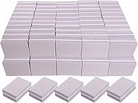 AhaTopia 100 Pack Mini Nail Buffer Blocks, 100/180 Grit Double-Sided for Acrylic & Natural Nails, Professional Buffing Files - Gray