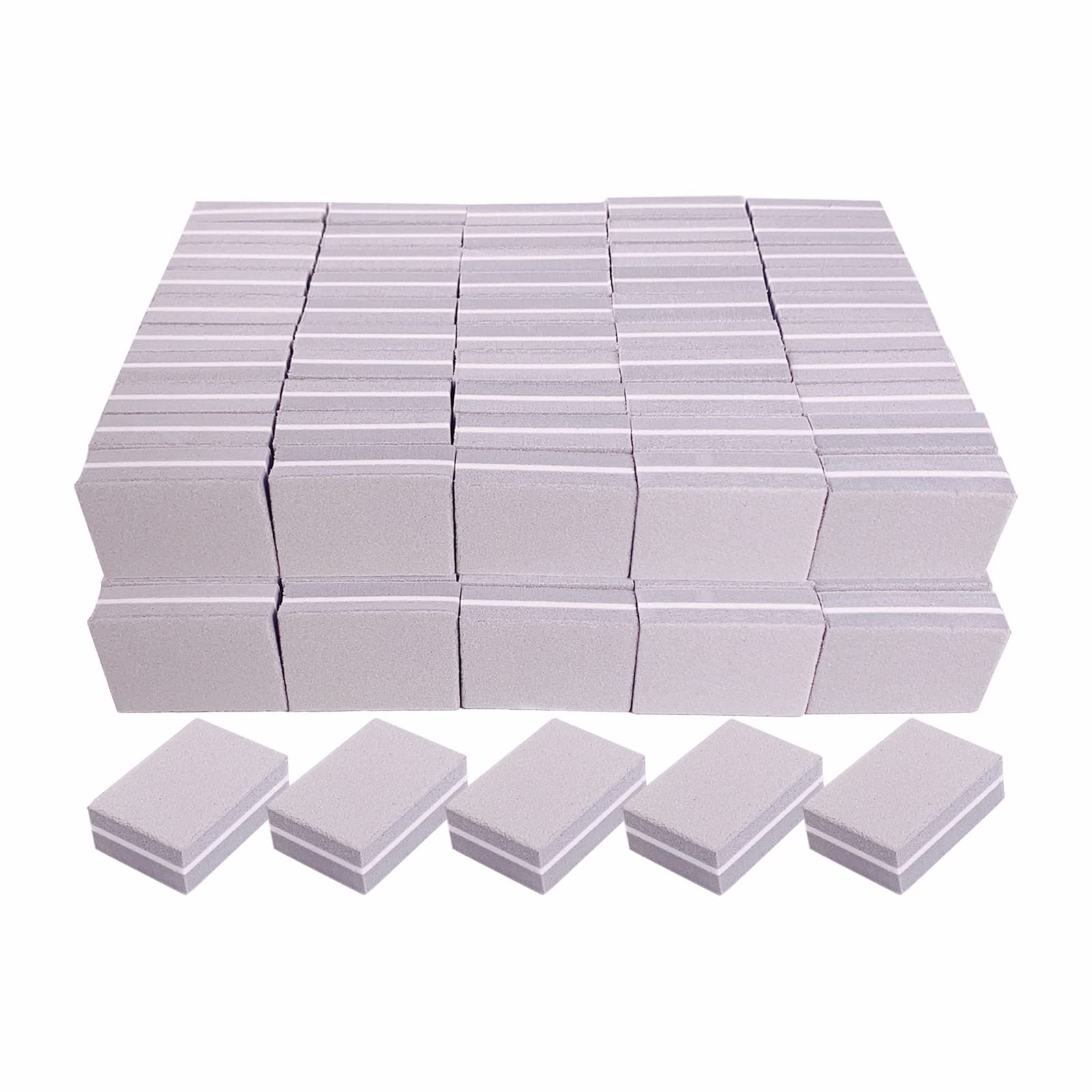 Nail Buffers (100 Pack), Mini Buffer Block Nail File for Acrylic Nails and Natural Nails, 100/180 Grit Nail Buffer Block Bulk Buffing Blocks for Nail