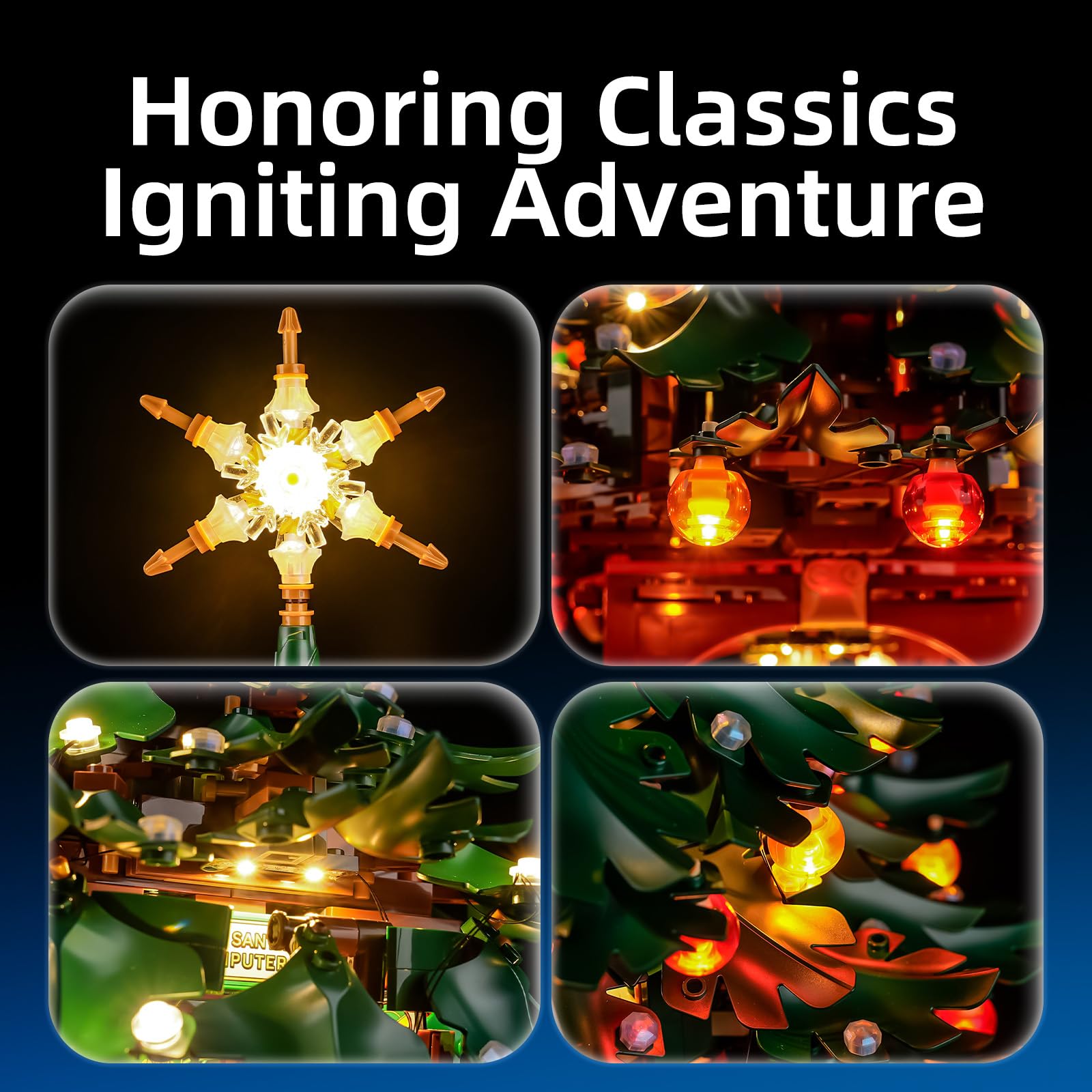 YEABRICKS LED Light for Lego-41843 Christmas Family Christmas Tree Decoration Building Blocks Model (Building Set NOT Included) - Image 2