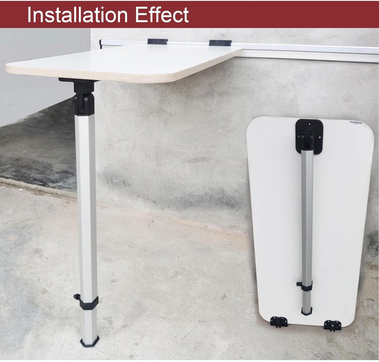 RV Table Mount Removable Leg RV Accessories, Caravan Picnic Folding External Table Legs Height Adjustable(78cm/30.7in)