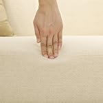 HOMCOM 55" Sofa pour les amoureux, 2 Couché de canapé Velvet avec 8.3" Padding épais et jambes en bois de caoutchouc, siège d'amour rembourré pour salon, chambre, bureau à la maison, blanc crème