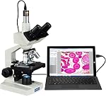 OMAX M83EZ-C02 Composé trinoculaire de laboratoire numérique LED Microscope - 40X-2500X Amplification - Caractéristiques USB Caméra numérique & Phase mécanique double couche