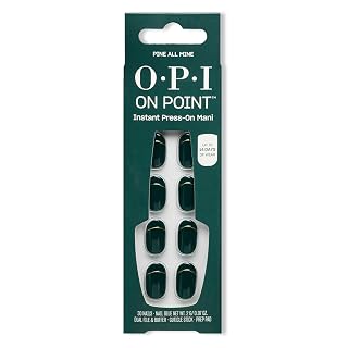 OPI On Point Holiday 2025 Shades | Short Squoval & Round Classic Accent Nail Art Press On Nails | 30 Count with Glue | Long Lasting, Reusable, Non-damaging | Amazon Exclusive - Amazon product rated Grade A