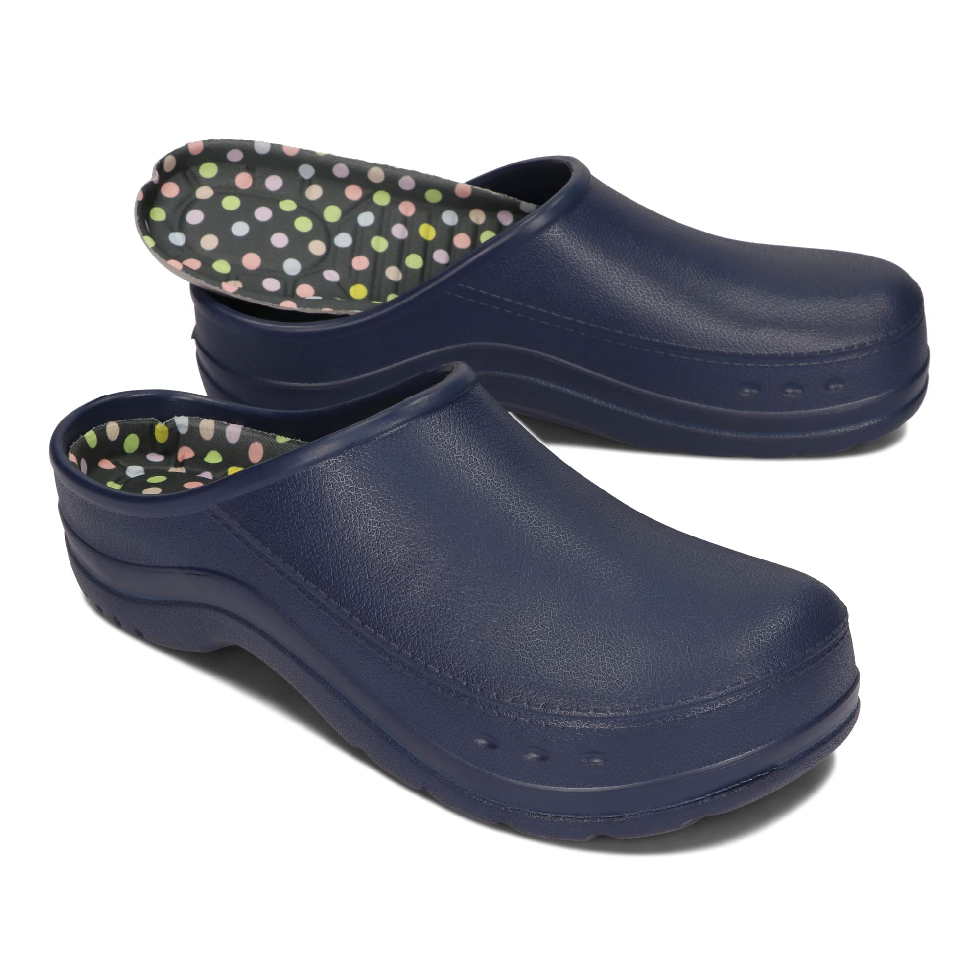 BeComfy Damen Herren Eva Clogs Bequeme Ultraleichte Gartenschuhe 35-46 EU (Marineblau, 37)