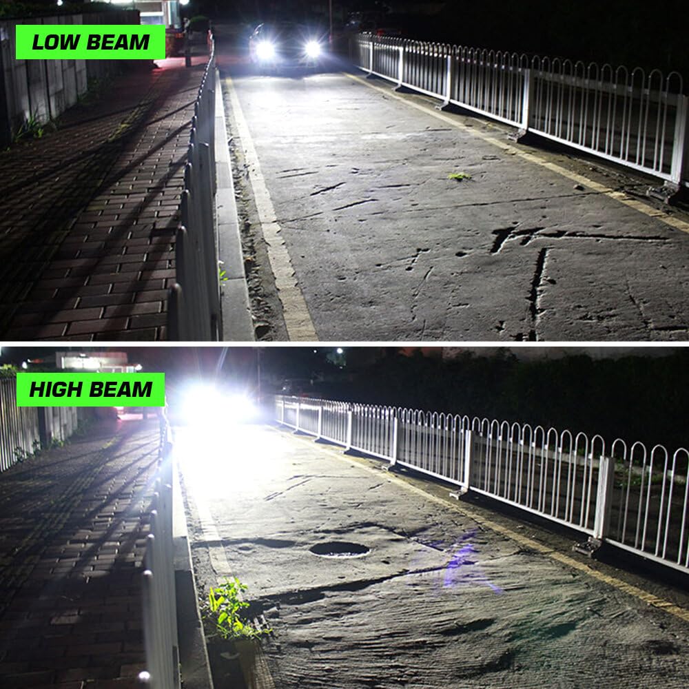 YONGYAO A500-N37 Bombillas Faros LED 22.000LM DC9-32V 6500K Haz Hi-Lo 120W Par Super Brillante- H7