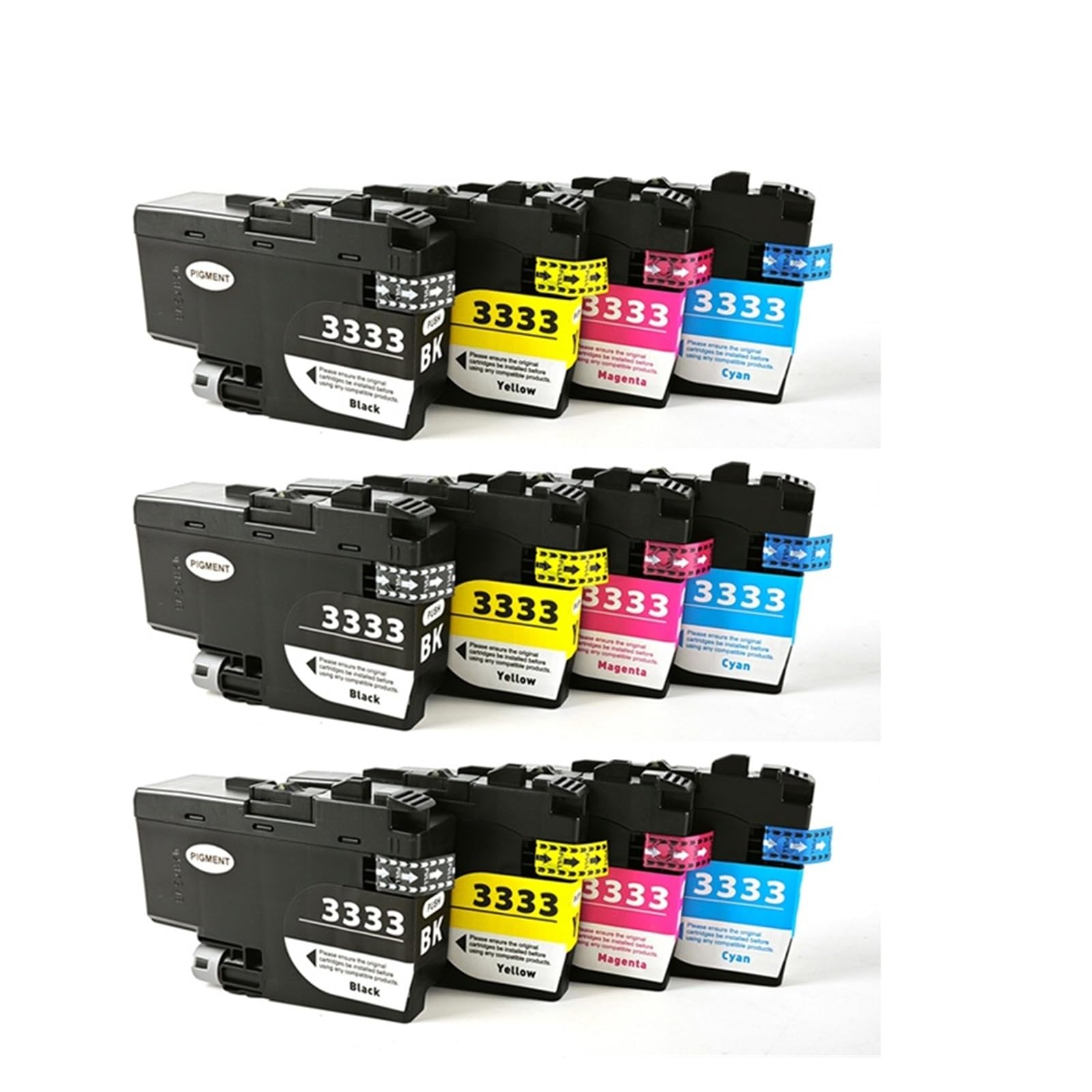 Cartuchos de Tinta LC3333 compatibles for Brother DCP-J1100DW MFC-J1300DW | Tinta pigmentada, tinta colorante, consumible for impresora(3set)