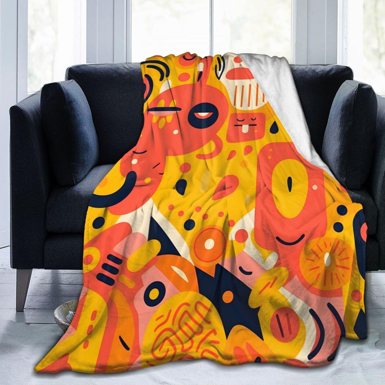 Couverture orange Mexpekil jeté de lit design aux finitions soignées